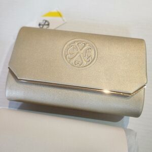 CXL Christian Lacroix Gold Madison Smooth Clutch Detachable Chain NWT